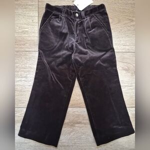 Marie Chantal Brown Velvet Kids Pants